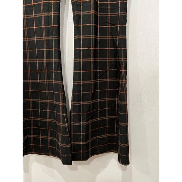 NWT SMYTHE Size 10 Bootcut Trousers In Plaid Mid-rise MSRP $450 - Picture 9 of 10